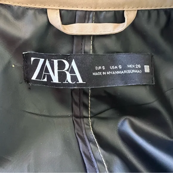 Zara wind and rain trench coat nwt - Picture 10 of 10